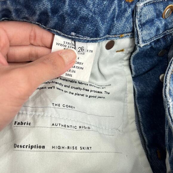 Boyish the Corey High Rise Rigid Denim Skirt with distress size 26 NWT - Picture 5 of 5